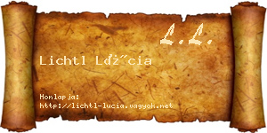 Lichtl Lúcia névjegykártya